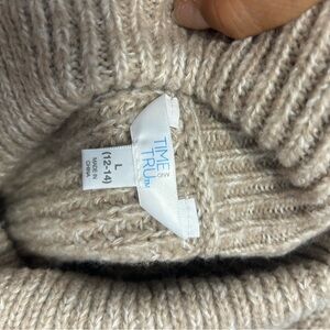 Time and Tru Beige Cowl Neck Sweater
